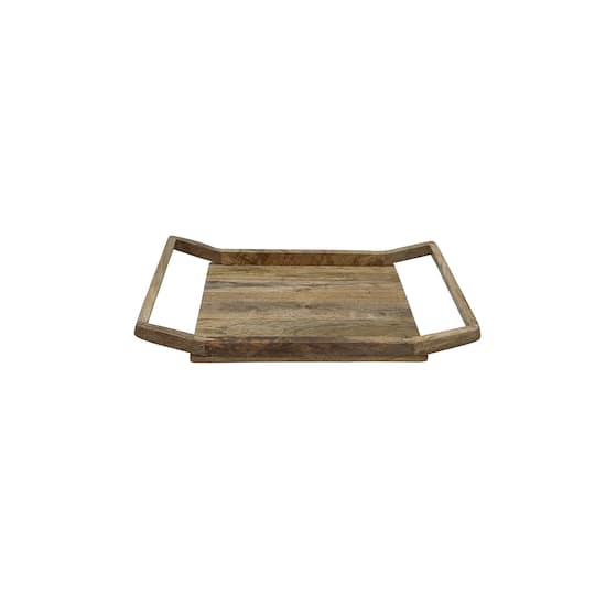 19.5" x 11.5" Wooden Decorative Tray with Handles by Ashland®